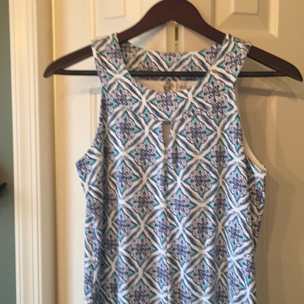 Organic cotton keyhole dress